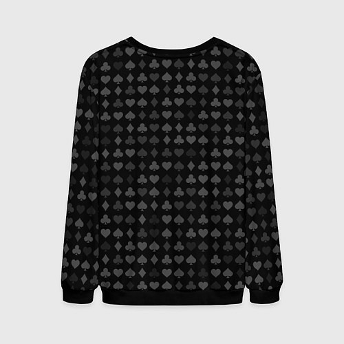 Мужской свитшот Масти карт темные / 3D-Черный – фото 2