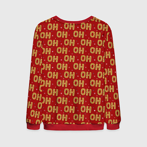 Мужской свитшот HO-HO-HO / 3D-Красный – фото 2