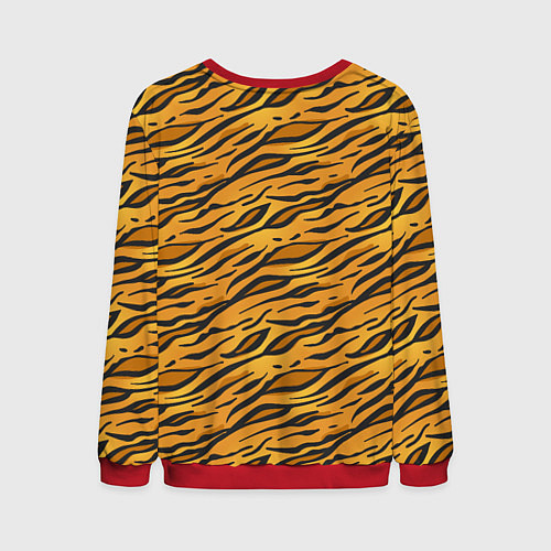 Мужской свитшот Тигровый Окрас Tiger / 3D-Красный – фото 2