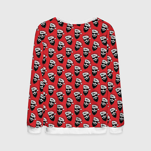 Мужской свитшот Hipster Santa / 3D-Белый – фото 2