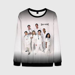 Свитшот мужской SCRUBS in white, цвет: 3D-черный
