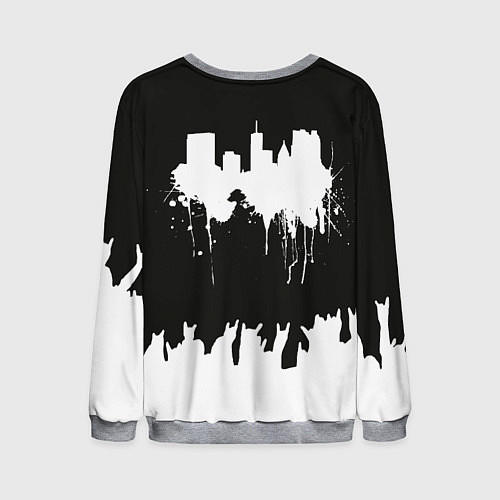 Мужской свитшот Black sity Город тьмы ART 2 / 3D-Меланж – фото 2