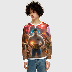 Свитшот мужской Serious Sam Игровые персонажи Босы, цвет: 3D-белый — фото 2