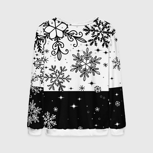 Мужской свитшот Новогодний кот в колпаке Санты / 3D-Белый – фото 2