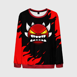 Мужской свитшот Geometry Dash: Demon Red Fire