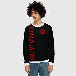 Свитшот мужской МАНЧЕСТЕР ЮНАЙТЕД RED LINE, цвет: 3D-белый — фото 2