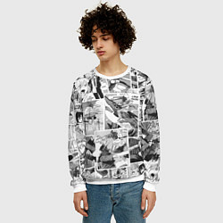 Свитшот мужской Chainsaw Man Человек-бензопила манга, цвет: 3D-белый — фото 2