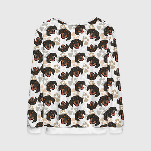 Мужской свитшот Такса Dachshund Dog / 3D-Белый – фото 2