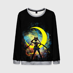 Свитшот мужской Sailormoon Сейлормун на фоне звезд, цвет: 3D-меланж