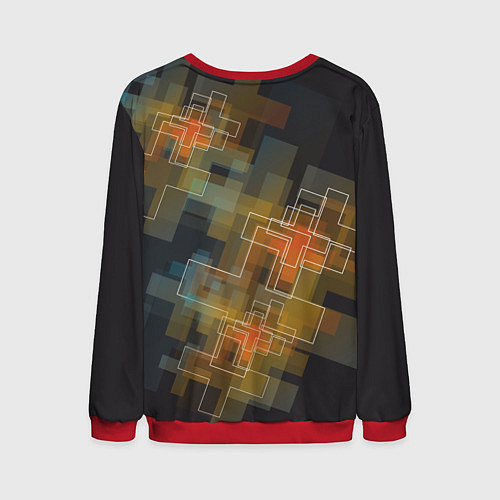 Мужской свитшот Тигр в гневе / 3D-Красный – фото 2