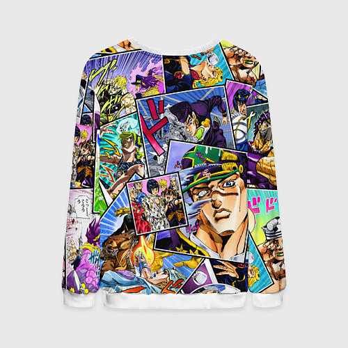 Мужской свитшот Джотаро - JoJos Bizarre Adventure / 3D-Белый – фото 2