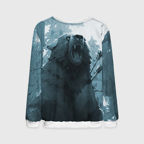 Мужской свитшот The Long Dark медведь / 3D-Белый – фото 2