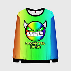 Свитшот мужской Geometry Dash, цвет: 3D-черный