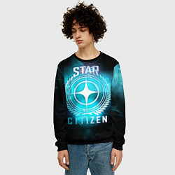 Свитшот мужской Star Citizen spaceship, цвет: 3D-черный — фото 2