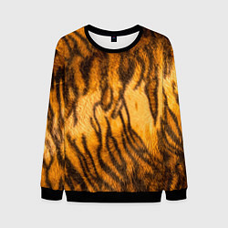 Свитшот мужской Шкура тигра 2022, цвет: 3D-черный