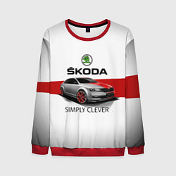 Свитшот мужской Skoda Rapid Sport, цвет: 3D-красный