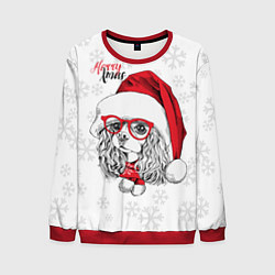 Мужской свитшот Happy Christmas: кокер спаниель