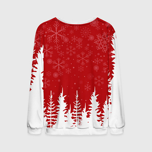 Мужской свитшот Merry Christmas Новогодний шар / 3D-Белый – фото 2