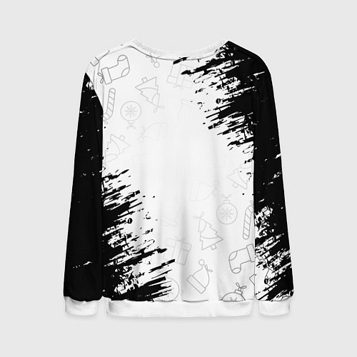 Мужской свитшот Тигр отдыхает на цифре 2022 / 3D-Белый – фото 2