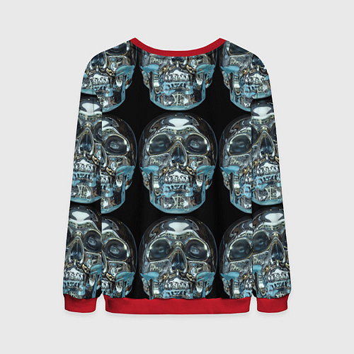 Мужской свитшот Skulls pattern 2028 / 3D-Красный – фото 2