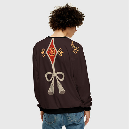 Мужской свитшот КОСТЮМ ХУ ТАО HU TAO / 3D-Черный – фото 4