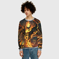 Свитшот мужской DOTA 2 SHADOW FIEND ТЕНЬ, цвет: 3D-меланж — фото 2