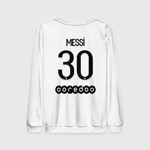 Мужской свитшот Messi 30 PSG Pink Theme / 3D-Белый – фото 2