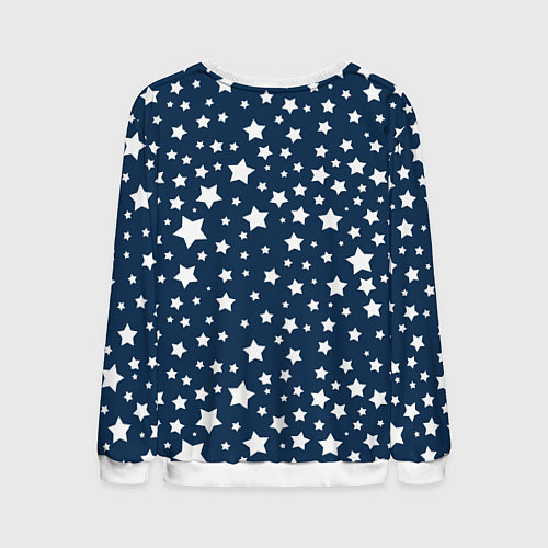 Мужской свитшот Белые звездочки / 3D-Белый – фото 2