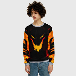 Свитшот мужской DOTA 2 SHADOW FIEND ТЕНЬ ОГОНЬ, цвет: 3D-меланж — фото 2