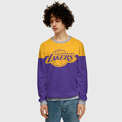 Свитшот мужской LAKERS LINE HEXAGON SPORT, цвет: 3D-меланж — фото 2