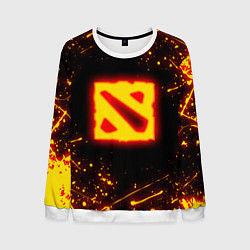 Свитшот мужской DOTA 2 FIRE LOGO ДОТА 2 ОГНЕННЫЙ ЛОГО, цвет: 3D-белый