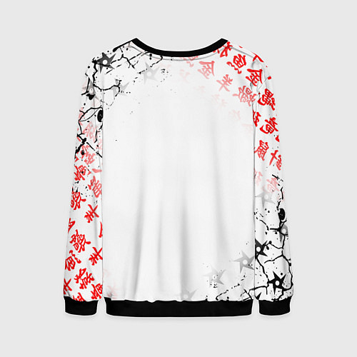 Мужской свитшот ПРИЗРАК ЦУСИМЫ ЭМБЛЕМА GHOST OF TSUSHIMA / 3D-Черный – фото 2