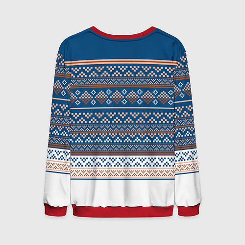 Мужской свитшот MERRY WHATEVER GRINCH / 3D-Красный – фото 2