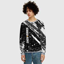 Свитшот мужской SnowRunner Logo, цвет: 3D-меланж — фото 2