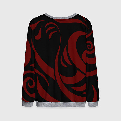 Мужской свитшот МАЙКИ МАНДЗИРО САНО КРАСНЫЙ ОРНАМЕНТ / 3D-Меланж – фото 2
