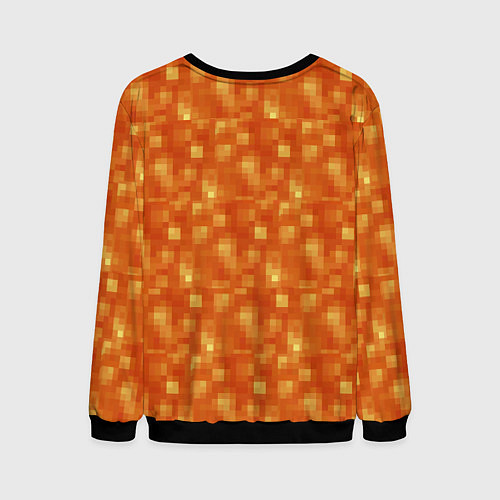 Мужской свитшот Лава Майнкрафт / 3D-Черный – фото 2