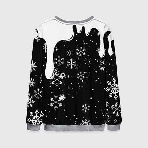 Мужской свитшот НОВОГОДНИЙ S T A L K E R 2 СНЕЖИНКИ / 3D-Меланж – фото 2