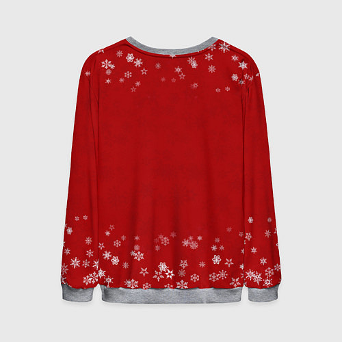 Мужской свитшот Жду чуда в новом году / 3D-Меланж – фото 2