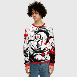 Свитшот мужской GHOST OF TSUSHIMA ДРАКОН НА СПИНЕ, цвет: 3D-красный — фото 2