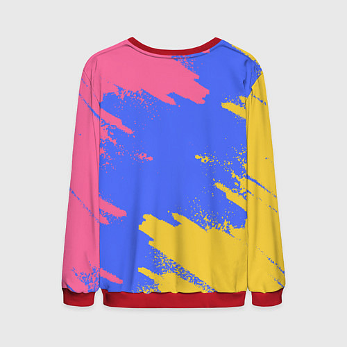 Мужской свитшот Huggy Wuggy and Kissy Missy Poppy Playtime / 3D-Красный – фото 2