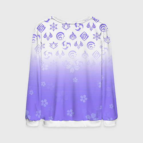 Мужской свитшот GENSHIN IMPACT SYMBOL PATTERN SAKURA САКУРА / 3D-Белый – фото 2