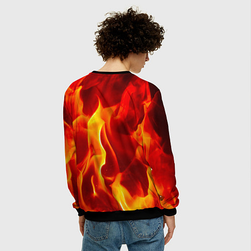 Мужской свитшот Fire Tiger Face 2022 / 3D-Черный – фото 4