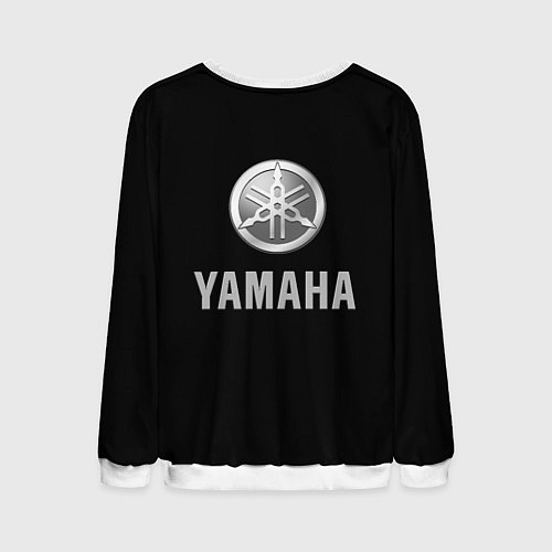 Мужской свитшот YAMAHA - famous racing team! / 3D-Белый – фото 2