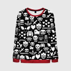 Мужской свитшот UNDERTALE PATTERN БЕЛЫЙ