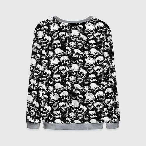 Мужской свитшот Screaming skulls / 3D-Меланж – фото 2