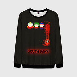 Свитшот мужской Южный парк главные персонажи South Park, цвет: 3D-черный