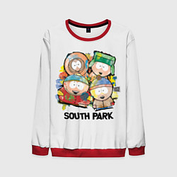 Свитшот мужской South Park - Южный парк краски, цвет: 3D-красный