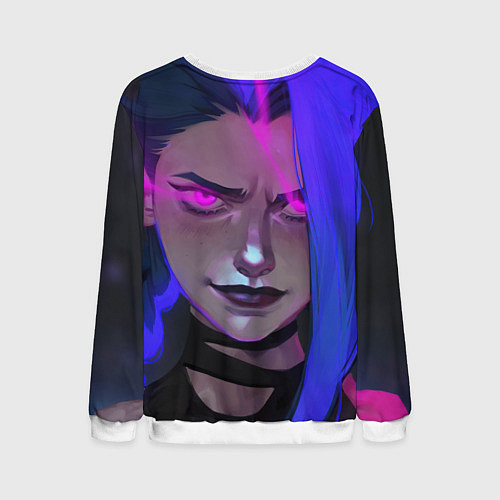 Мужской свитшот League Of Legends Arcane ДЖИНКС Jinx Powder / 3D-Белый – фото 2