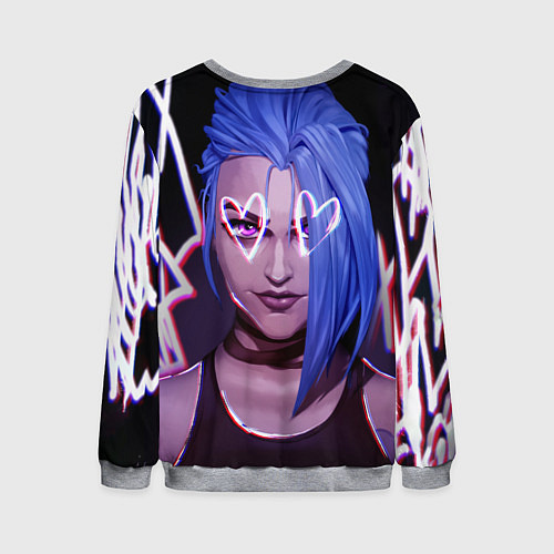 Мужской свитшот Arcane League Of Legends Джинкс / 3D-Меланж – фото 2