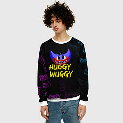 Свитшот мужской HUGGY WUGGY PATTERN, цвет: 3D-белый — фото 2